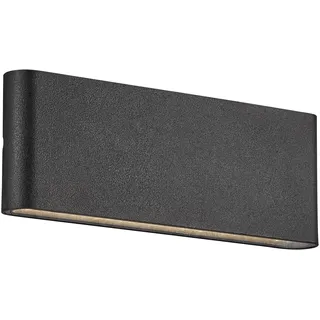 Nordlux Außenwandleuchte Aluminium, Glas, Metall 9,0 cm wetterfest 990 lm schwarz