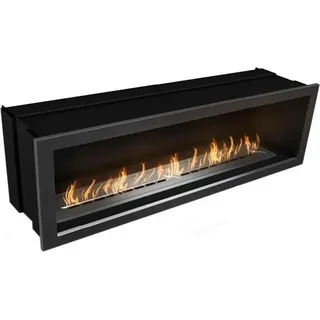 Icon Fires Slimline SFB1350 Stahl Ethanol Kamin, 7,7 kW, Lange Brenndauer von 9 Stunden, Eleganter und langlebiger Kamin