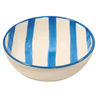 Zafferano Righe Schalen-Set 6-teilig Lido-Kollektion, handgefertigte italienische Keramik, Blau - modernes Design für Ihren eleganten Esstisch - Blau