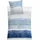 Long Beach Gestreift Taubenblau 135 x 200 cm + 80 x 80 cm