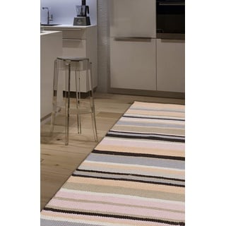 ABC Teppich aus Baumwolle Casablanca Stripes Grey 55X140