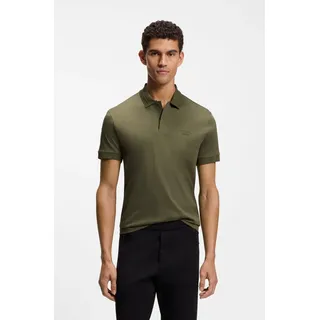 Poloshirt BOSS GREEN "Porsche Spirit 70 Capsule Collection", Herren, Gr. 3XL, open grün347, Jersey, Obermaterial: 100% Baumwolle, unifarben, regular fit normal, Flachstrickbündchen, Shirts Poloshirt, Premium Herrenmode Innovative Geruchskontroll-Technologie HEIQ MINT