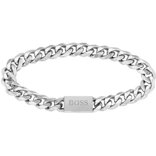 Boss CHAIN LINK Armband Edelstahlfarben mit Zirkonia M