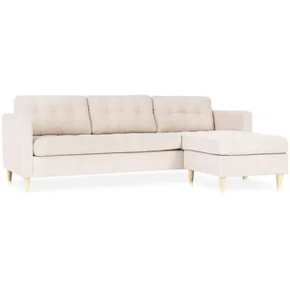 ebuy24 Ecksofa Samt Sand , Beige , Textil , L-Form , 219x151 cm , Wohnzimmer, Sofas & Couches, Wohnlandschaften, Ecksofas