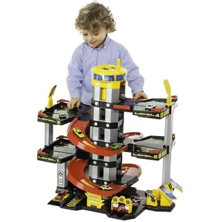 MOLTO | 5 Stockwerke Parkhaus mit Rampen, Waschraum, Aufzug, Tankstelle, Spur von Fett und Außenbereich | Kinderspielzeug | Enthält 2 Autos | Für 3 Jahre