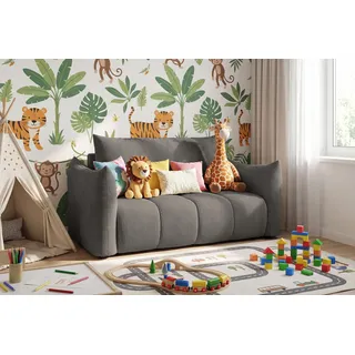 WFL GROUP Schlafsofa Lilo 120 x 86 x 101 cm Cordstoff grau