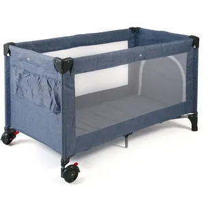 CHIC 4 BABY CHIC4BABY Baby-Reisebett »Luxus, Jeans Blue« inkl. Transporttasche, grau,