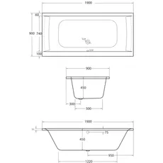 Bild von Whirlpool-Komplettset »Rosa«, BxHxL: 90 cm, weiß,