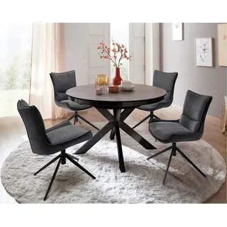 MCA Furniture Winnipeg Ø 120/160 cm grau/schwarz