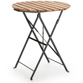 VS Venta-stock Gartenklapptisch Ambar 60/60/71 cm Metall , Rund , 60x71x60 cm , Gartenmöbel, Gartentische, Balkontische