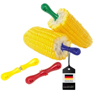 bremermann Maiskolbenhalter 4er-Set, bunt , Multicolor , Kunststoff , 7.5x3x2 cm , Grills, Grillzubehör