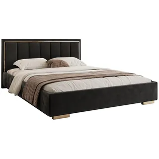 Lukmebel Polsterbett AURELIA mit Bettkasten und Metallgestell 180x200 – Jasmine 100