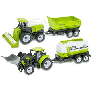 Teorema Set Mähdrescher und Traktor, für Kinder, motorisiert, mit Anhänger und Schaufel