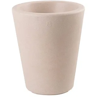 8 seasons Design Shining Classic Pot S, LED Pflanzkübel 34 x 39 cm (Sand), E27 Fassung inkl. Leuchtmittel in warmweiß, beleuchteter Pflanzkübel für innen + außen, Blumenkübel