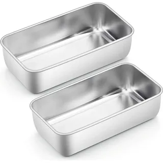 Edelstahl Kastenform 2er-Set Brotbackform 23,5cm x 12,6cm x 6cm