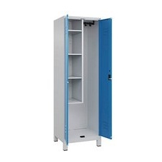 CP Putzmittelschrank Classic Plus 080110-00 S10019 lichtblau, lichtgrau 60,0 x 50,0 x 195,0 cm, aufgebaut