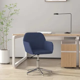 Bürostuhl Drehbar Blau Stoff - Blau