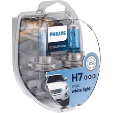 Philips CrystalVision 12972CVSM H7 55W Halogen PX26d 1.140 lm Leuchtmittel für Auto - Leuchtmittel für Auto (H7, 55 W, Halogen, Fernlicht, Abblendlicht, PX26d, 4.300 K)