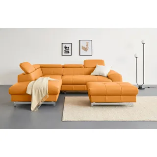 Cotta Eckcouch Kunstleder 2-Sitzer Orange