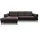 Eckcouch Leder 2-Sitzer Braun