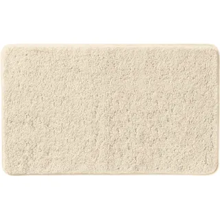 Erwin Müller Badematte, Badteppich, Badvorleger Rhodos Uni rutschhemmend Natur Größe 70x120 cm - ultraweich, extrem saugfähig, flusenarm