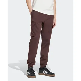 Sporthose ADIDAS SPORTSWEAR "ESSENTIALS FLEECE REGULAR TAPERED", Herren, Gr. XXL, N-Gr, braun (shadow braun, normal, gr.), Obermaterial: 70% Baumwolle, 30% Polyester, Hosen Sporthose, Jogginghose Cargo aus weichem Fleece-Material