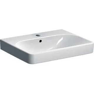 Geberit Smyle Square Waschtisch 500229, 60x48cm, mit Hahnloch und Überlauf, 500.229.01.1 - Weiß
