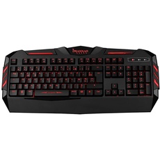 Konix Drakkar Kabelgebundene Gaming - Tastatur mit Membran Utgard AZERTY - Anti-Ghosting - Rotes Hintergrundlicht - 1,6 m Kabel