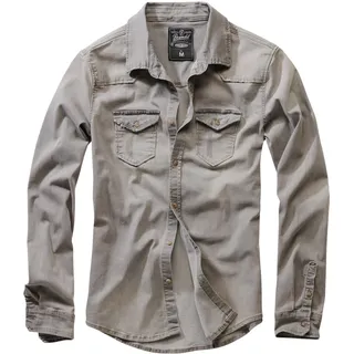 Brandit Textil Langarmhemd Grau XL