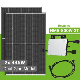 Offgridtec HMS-800W-2T dual-glas 890W inkl. Wechselrichter 800W