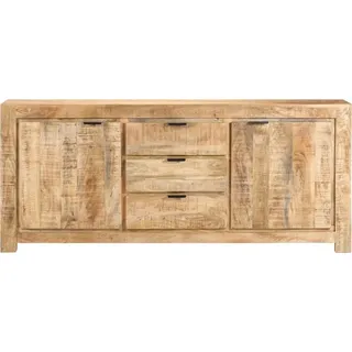 vidaXL Sideboard 175x40x75 cm Raues Mangoholz - Braun