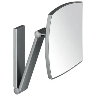 KEUCO iLook_move Kosmetikspiegel, unbeleuchtet, eckig, Wandmontage, 17613130000, Farbe: Schwarzchrom gebürstet