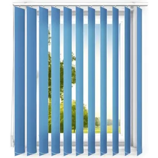 time4blinds, Lamellenvorhang, Vertikaljalousie, Vorhang, Azurblau, 180x230cm - Blau