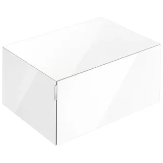 KEUCO EDITION 11 ART Sideboard, 1 Frontauszug, 800x350x490mm, mit LED-Beleuchtung, 32541830801, Korpus/Front: Weiß Glas / Weiß Glas