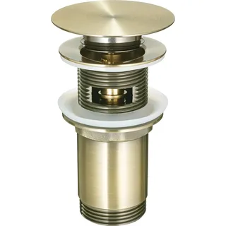 Stöpsel für Waschbecken, oder Bidet, mit Hülse - universal gold