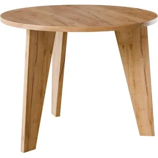 KOLM Runder Tisch ROSE Ø90 cm für Küche, Wohnzimmer, Esszimmer Eiche Craft - Braun