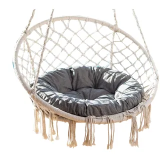 PillowPrim Schaukelkissen Kissen für Hängeschaukel von typ Storchennest, Schaukelauflagen Schaukelpolster Schaukelkissen Hängeschaukel Hängenest Ruhe Freizeit Anthrazit 65x65 cm