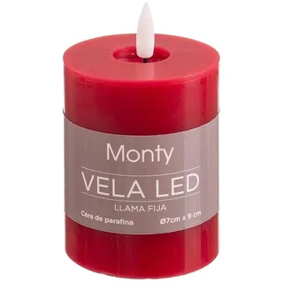 Juinsa LED-Kerze, Rot, 7 x 9 cm