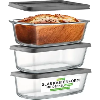 NutriChef Kastenform Brotbackform 3er Set 1,8 L
