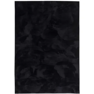 Pergamon Fellteppich 140 x 200 cm Schwarz/Silberfarben