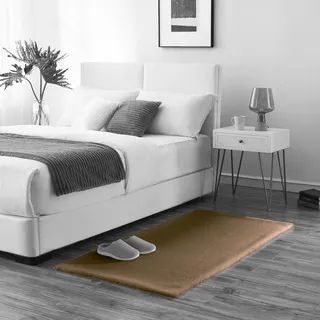 Teppich Wölkchen Fellteppich Kunstfell Teppich Waschbar, Hasenfell Imitat, Kaninchenfell, Kurzfell - Flauschiger Teppich Wohnzimmer, Bettvorleger Schlafzimmer - Braun - 80x150cm