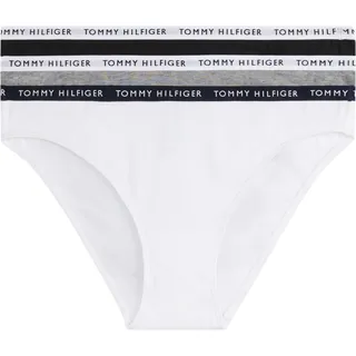 Tommy Hilfiger Damen Slips Unterwäsche, Mehrfarbig (Medium Grey Heather/White/Black), L