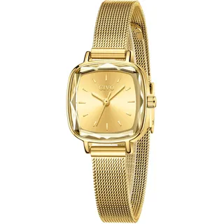 CIVO Damenuhr Uhr Gold Einfach Wasserdicht Armbanduhr Lässige Analoge Edelstahl Mesh Uhren für Frauen Damen