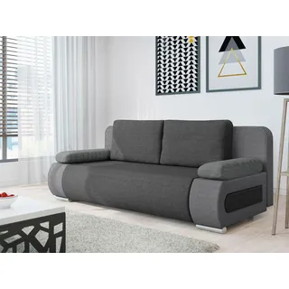 Mirjan24 Schlafcouch 3-Sitzer Grau