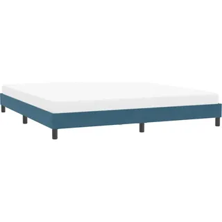 vidaXL Bettgestell ohne Matratze Dunkelblau 200x220 cm Samt - Blau