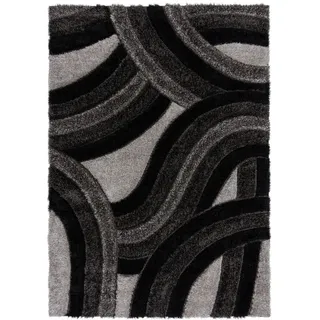 Flair Rugs Hochflor-Teppich FLAIR RUGS Velvet, Shaggy Grau, B:200cm H:25mm L:290cm, Kunstfaser, Teppiche Shaggy Teppich