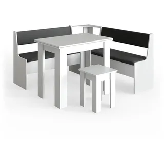 Vicco Eckbankgruppe Roman Weiß 150 x 150 cm mit Tisch, Model 34310