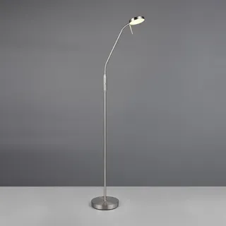 Trio Reality Leuchten LED Stehleuchte Moreno R44561107, Metall Nickel matt, 3 Watt LED, Akku mit Ladestation, Sensordimmer, Lichtfarbe einstellbar