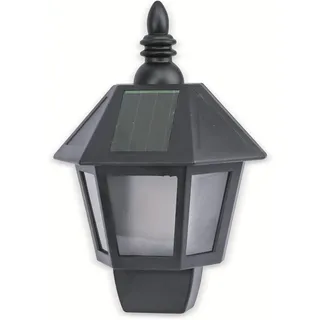 Grundig Wandleuchte - Solar - 31 LEDs - Brenndauer 6-8 Stunden - Flammeneffekt oder weißes Licht - Schwarz