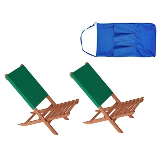Klappstuhl Strandstuhl Anglerstuhl Gartenstuhl Stuhl zum Zusammenstecken grüner Bezug V-10-352 - Grün